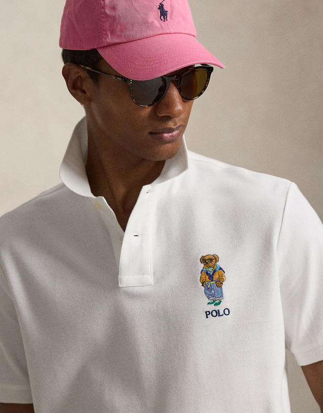 Polo Ralph Lauren - Custom Slim Fit Polo Bear Mesh Polo