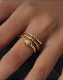 Elli Jewelry - Ring Snake Statement 925 Sterling Silver