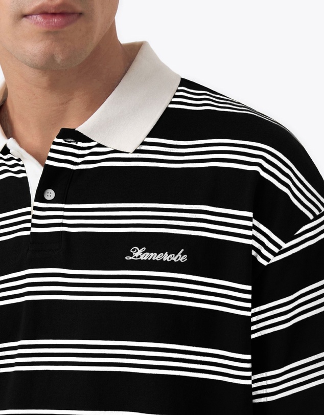 Zanerobe - Box Crop Polo Black/White