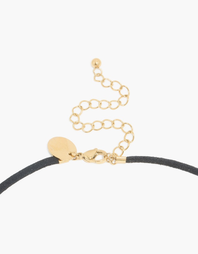 Lovisa - Waterproof Gold Plated Stainless Steel Rectangle Pendant Cord Necklace