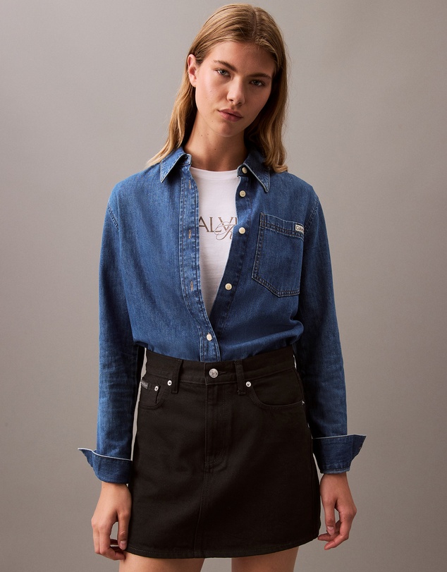 Calvin Klein Jeans - High Rise Denim Mini Skirt