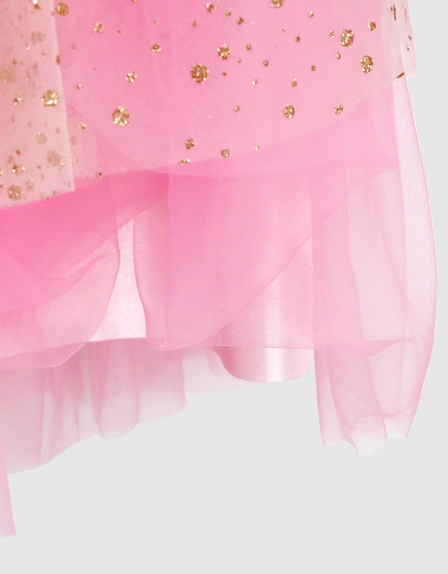 Pink Poppy - Pirouette Princess Dress with Rose Gold Glitter Print