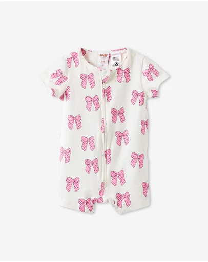 Cotton On Kids - Growie Short Sleeve Zip Romper