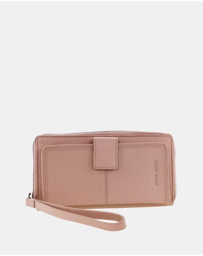 Pierre Cardin - Pierre Cardin Women's Leather Zip around wallet w/ Wristlet