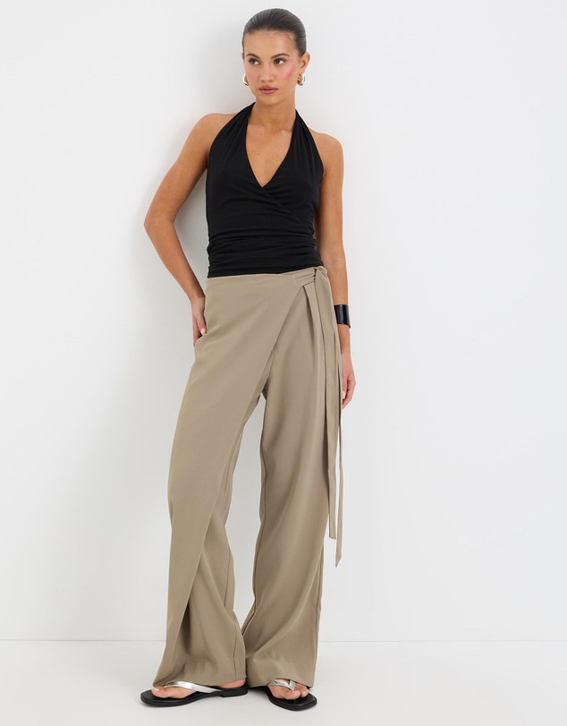 Calli - Jane Wrap Waist Tie Pants