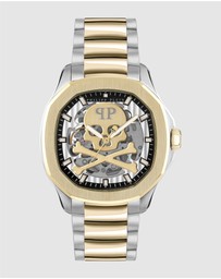 Philipp Plein - Skeleton Spectre 42mm Gold Case Silver Bracelet