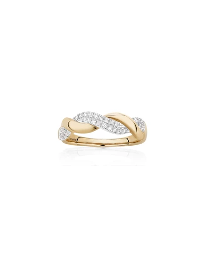 Michael Hill - Twist Ring with 0.20 Carat TW of Diamonds in 10kt Yellow Gold