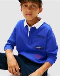 Tommy Hilfiger - Logo Embroidery Long Sleeve Polo Shirt - Kids