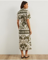 Atmos&Here - Remi Linen Blend Midi Shirt Dress