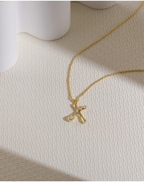 Wanderlust + Co - Alphabet Bubble Pendant Necklace - Letter X