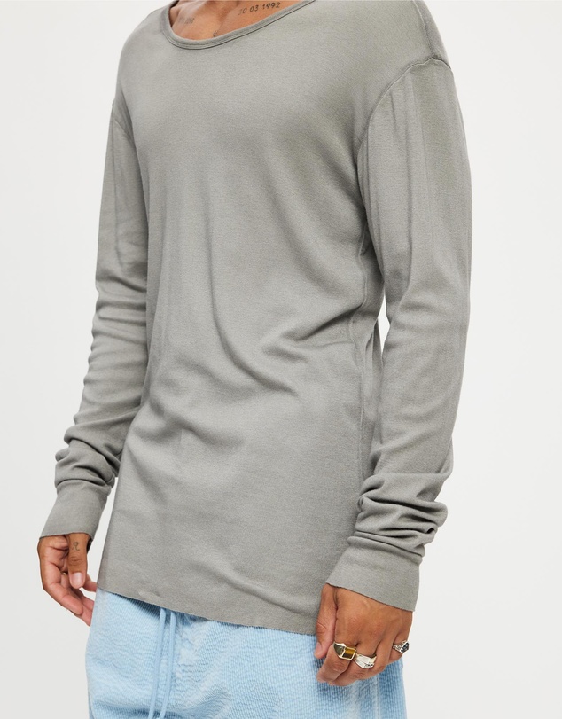 Surrounded By Ghosts - The Gypsum Slim Rib Knit Long Sleeve T-Shirt