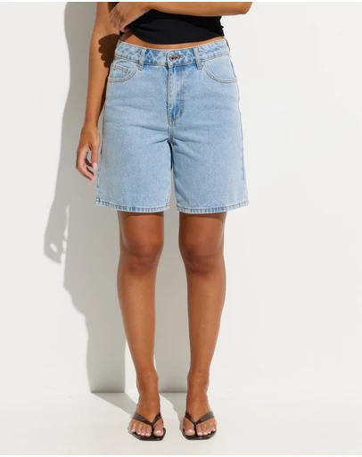 Dazie - El Paso Mid Thigh Denim Shorts