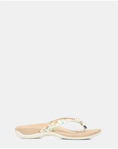 Vionic - Bella Toe Post Sandal - Marshmallow Tropical