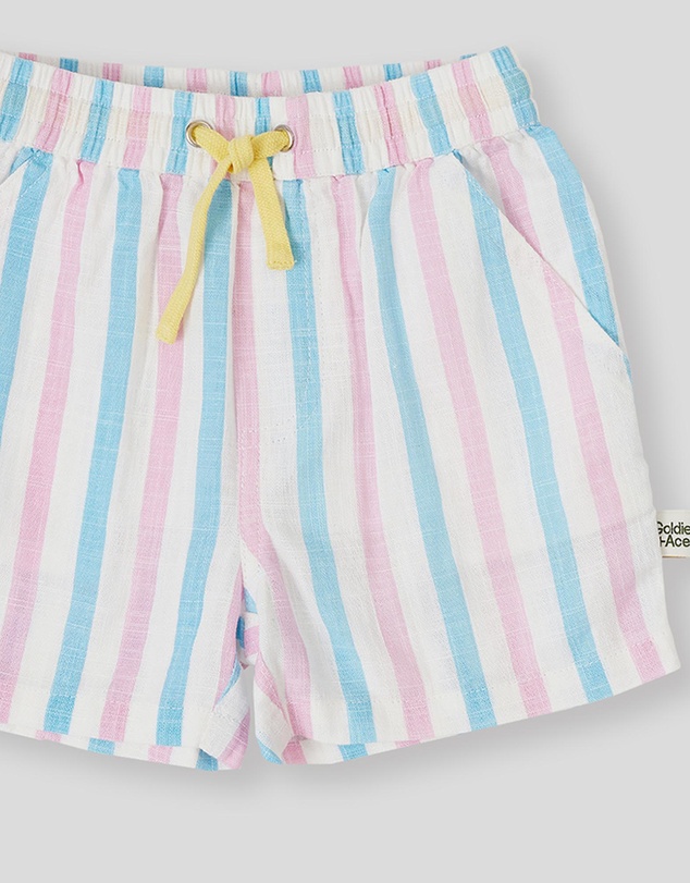 Goldie + Ace - Playtime Stripe Noah Shorts- ICONIC EXCLUSIVE- Babies-Kids
