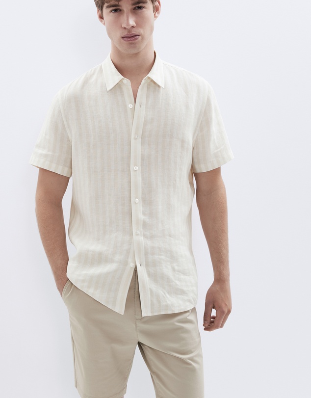 UNISON - Linen S/S Regular Fit Shirt