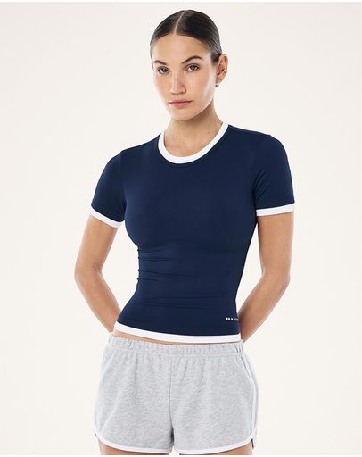 Dark Navy & White