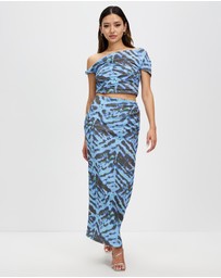 Third Form - Electric Tucked Maxi Skirt