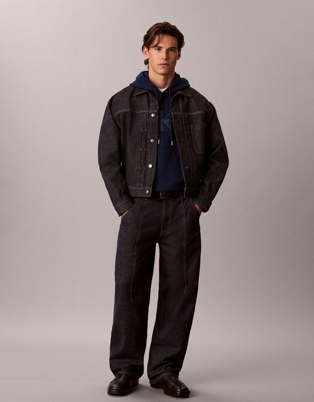Calvin Klein Jeans - Premium Terry Denim Logo Hoodie