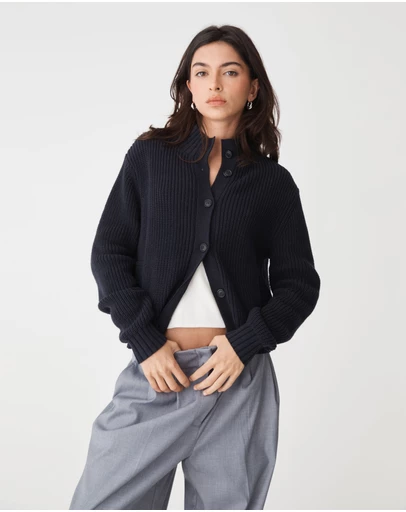 Forcast - Petra Rib Knit Cardigan