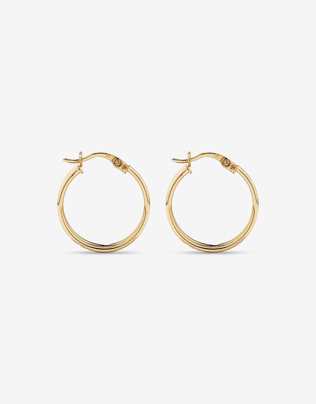 Michael Hill - Textured Hoop Earrings in 18Kt Vermeil