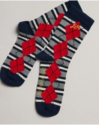 Damson Madder - Calf Length Socks