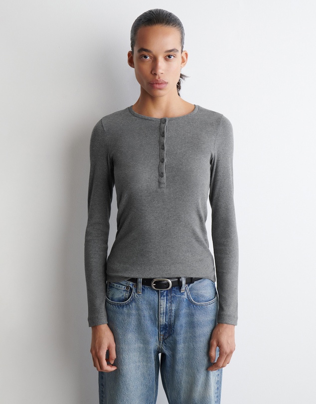 COS - Long-Sleeved Henley Top