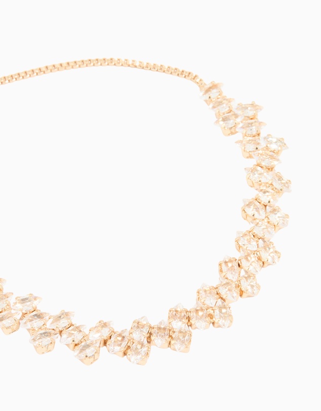 Lovisa - Gold Cubic Zirconia Round Toggle Bracelet