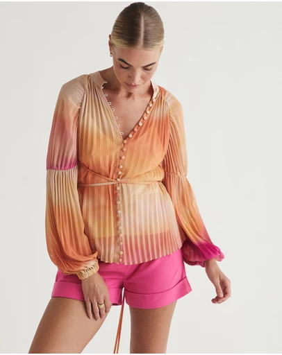MOS The Label - Zephyr Pleated Blouse
