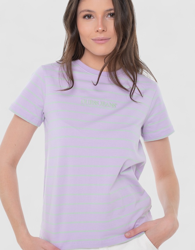 GUESS Jeans - GUESS JEANS Short Sleeve Regular Yard Striped T-Shirt