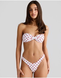 Vacay Swimwear - Positano Bottom Red Polka