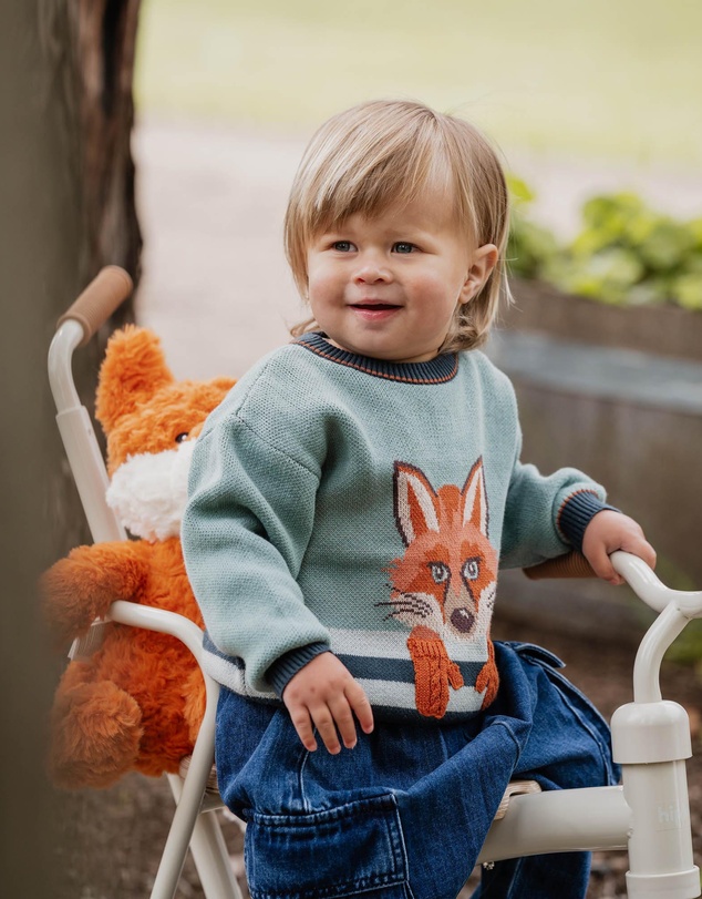 Fox & Finch - Mr Fox in Mittens Knitted Jumper - Babies