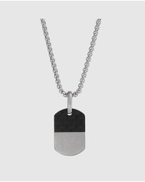 Najo - Aviator Men's Carbon Fibre & Steel Necklace