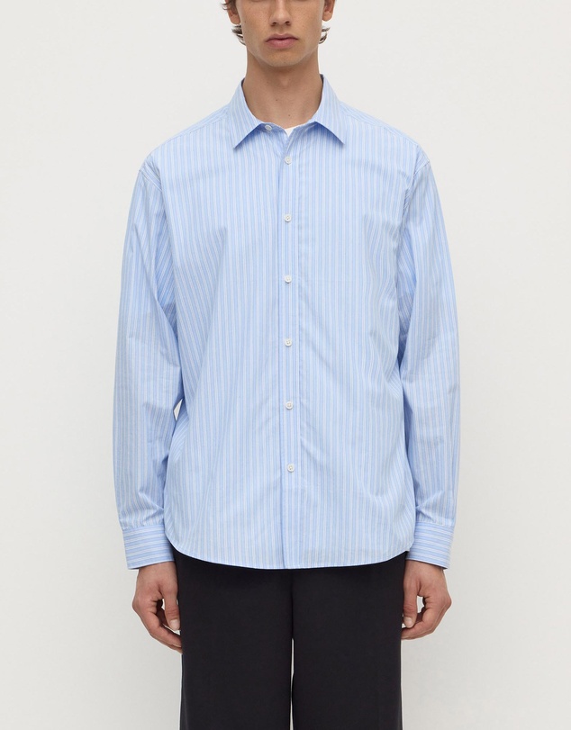 Assembly Label - Rome Long Sleeve Shirt Blue Stripe