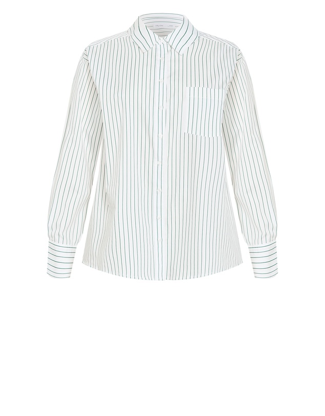 City Chic - Chiara Stripe Cotton Longline Shirt