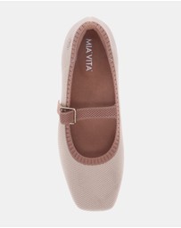 Mia Vita - Violet Mary-Jane Flats - Almond