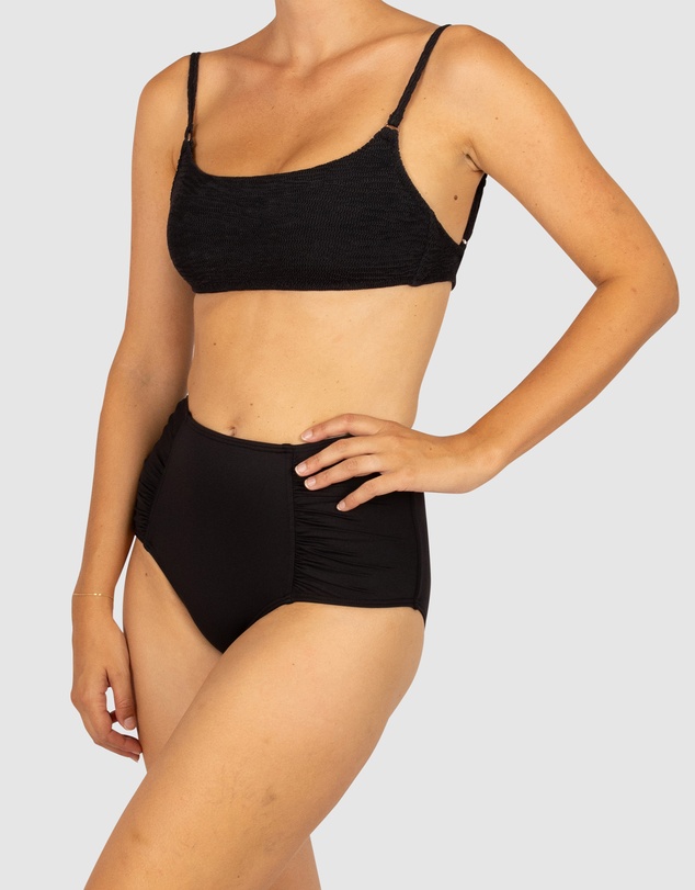 Baku Swimwear - Chloro Ruched Ultra High Waist Bikini Bottom