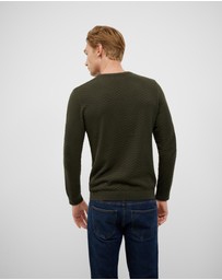 Politix - Lightweight Zig Zag Crew Neck Knit
