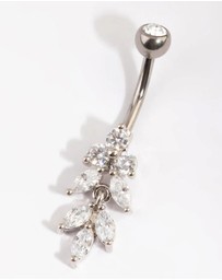 Lovisa - Titanium Marquise Diamante Belly Bar