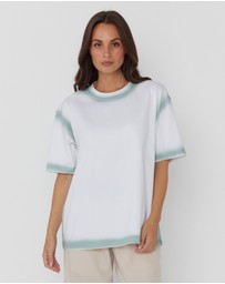 ALEXANDRA - Spray T-Shirt White/Sage