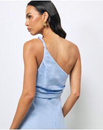 Revibe - Repaired AERE Lettie One Shoulder Maxi Dress - AU 14