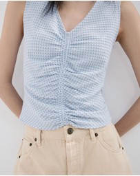 M.N.G - Ruched Fitted Top