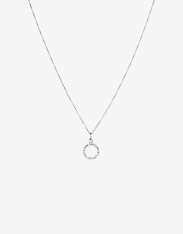 Michael Hill - Open Circle Pendant with Cubic Zirconia in Sterling Silver