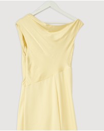 Revibe - Repaired Shona Joy Dillon Contrast Draped Maxi Dress - AU 12