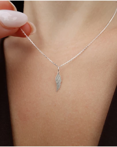Luna Rae - Sterling Silver - Angel Wing Necklace