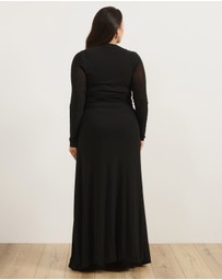 Atmos&Here Curvy - Sari Mesh Maxi Dress