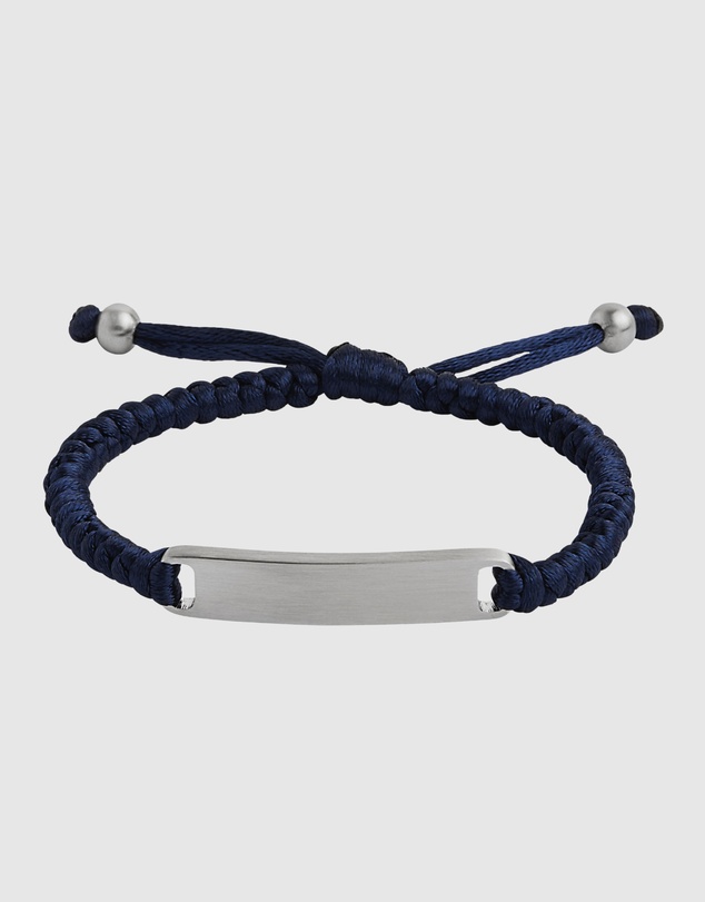 Najo - Elemental Blue Cord & Steel Bracelet