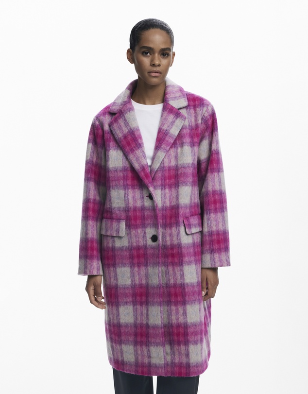 Desigual - Pink tartan coat