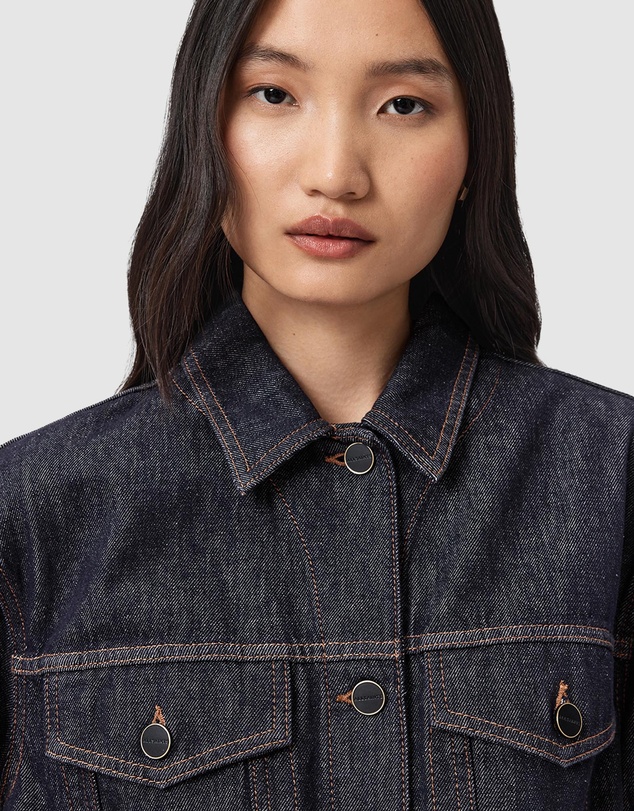 AllSaints - Denby Peplum Trucker Jacket