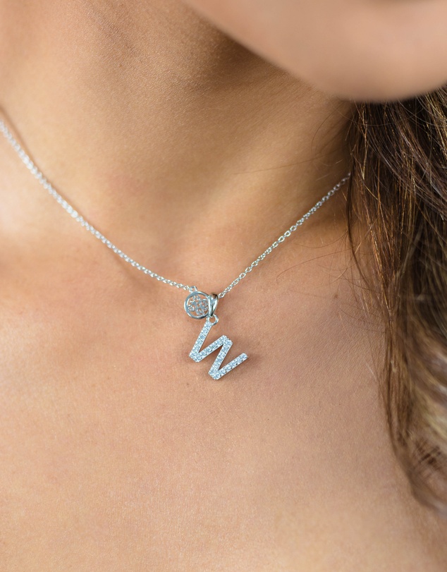 Georgini - Georgini Luxury Letters W Initial Pendant Silver