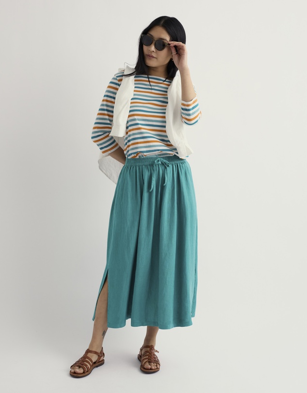 Seasalt - Seasalt Cornwall Multi Sailor 3/4 Sleeve Top Jersey